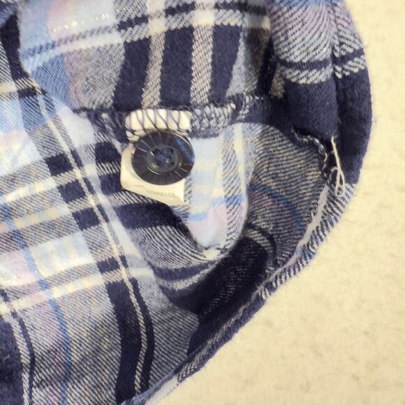 Croft & Barrow 2 pc Flannel Pajamas Woman XXL Button Top Drawstring Elas Waist - Picture 3 of 16